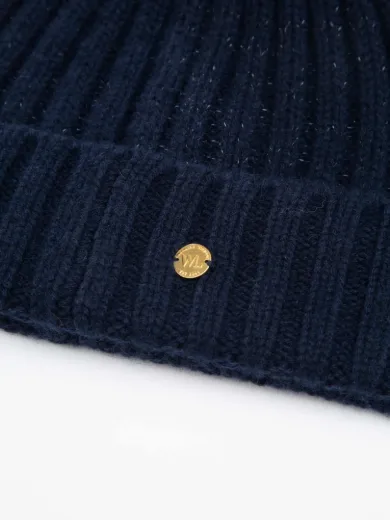 Bilde av WoolLand Moss Hat Blue Ink